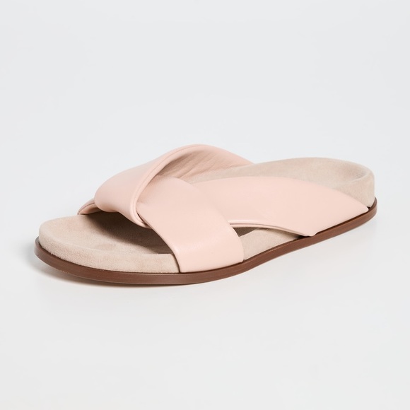 EMME PARSONS Folded Slide in Beige Rose Nappa